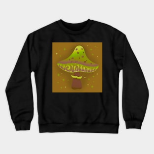 Trippy Mushroom - Ochre Lime Green Crewneck Sweatshirt